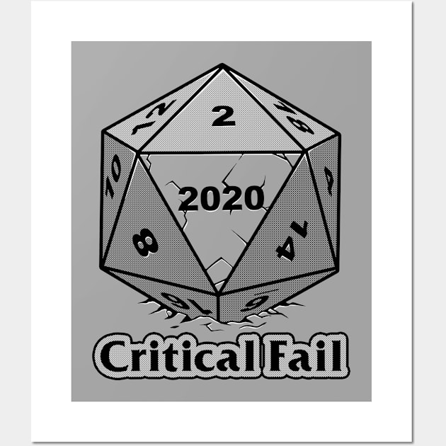 D2020 Critical Fail Wall Art by ClayGrahamArt